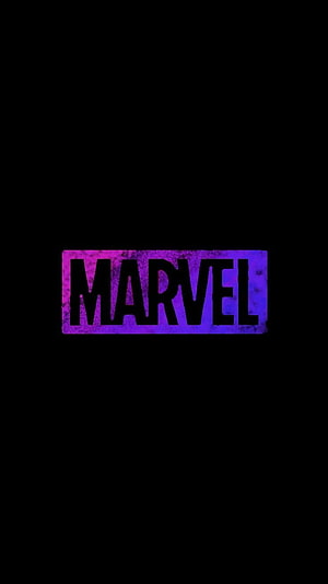 Marvel Logo With Purple And Blue Gradient On Black Background HD phone wallpaper