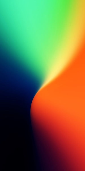 Vibrant Abstract Gradient with Smooth Transitions of Green, Yellow, Orange, and Deep Blue HD phone wallpaper