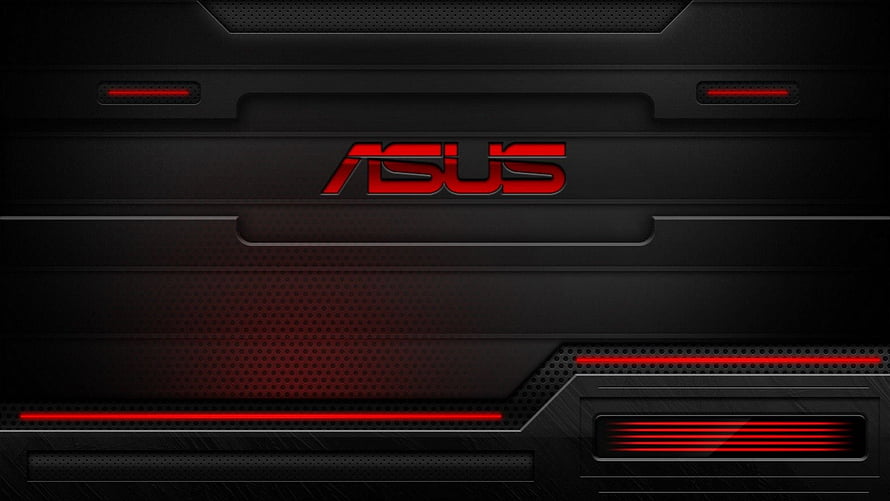 Asus Gaming Aesthetic Black and Red Futuristic Tech Panel Design HD wallpaper