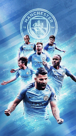 Manchester City FC Players Celebration Wallpaper, Man City Team, Manchester City HD phone wallpaper