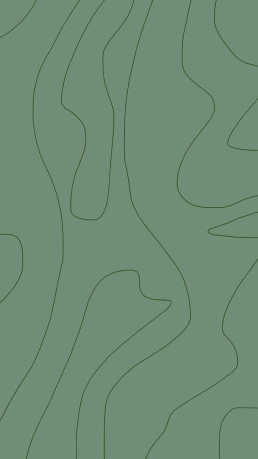 Sage Green Abstract Topographic Contour Line Minimalist Pattern HD phone wallpaper