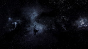Deep Space Nebula and Starfield with Dark Cosmic Dust Clouds HD wallpaper