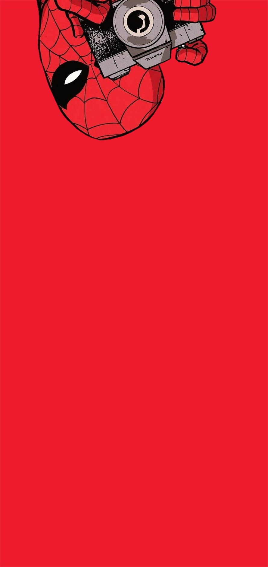 Spider-Man Holding Camera on Red Background, Hole Punch for Samsung Galaxy Note Series, Spiderman Punch Hole HD phone wallpaper