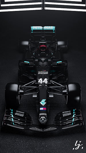 Mercedes-AMG Petronas F1 W14 E Performance Lewis Hamilton 44 Matte Black, ArtStation - Mercedes AMG Petronas W11 - Render, Yannick Lehrich, F1 Mercedes HD phone wallpaper