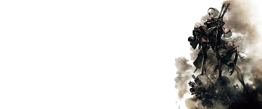Dark Fantasy Anime Illustration of Two Female Warriors on a Ruined Platform HD wallpaper