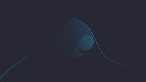 Minimalist Abstract Blue Geometric Shape on Dark Background HD wallpaper