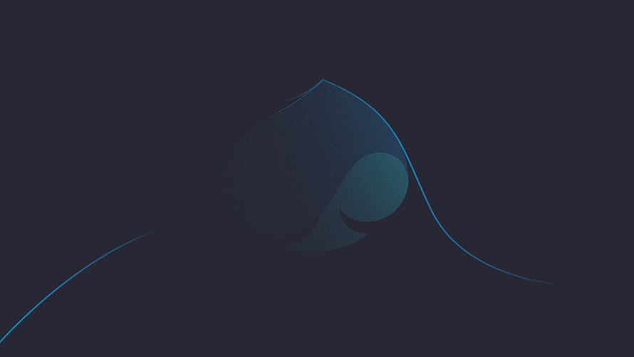 Minimalist Abstract Blue Geometric Shape on Dark Background HD wallpaper