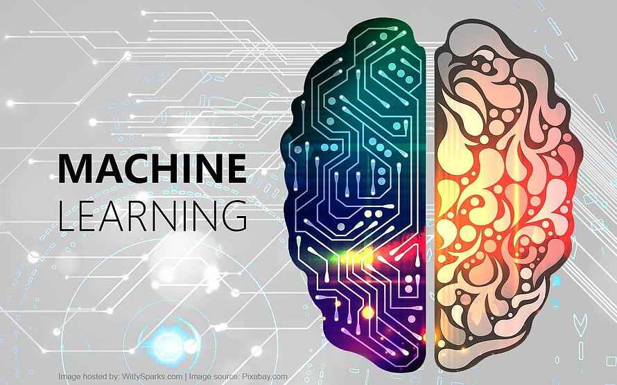 Machine Learning Concept: Circuit Board and Organic Brain Half Split Design HD wallpaper
