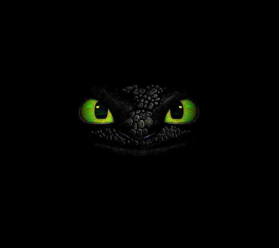 Toothless Dragon Eyes in Darkness from How to Train Your Dragon HD wallpaper