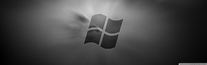 Dark Monochrome Windows 7 Logo Wallpaper with Dramatic Lighting HD wallpaper