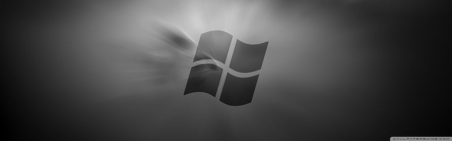 Dark Monochrome Windows 7 Logo Wallpaper with Dramatic Lighting HD wallpaper