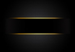 Luxury Black Carbon Fiber Texture with Gold Accent Lines and Central Label Space HD wallpaper