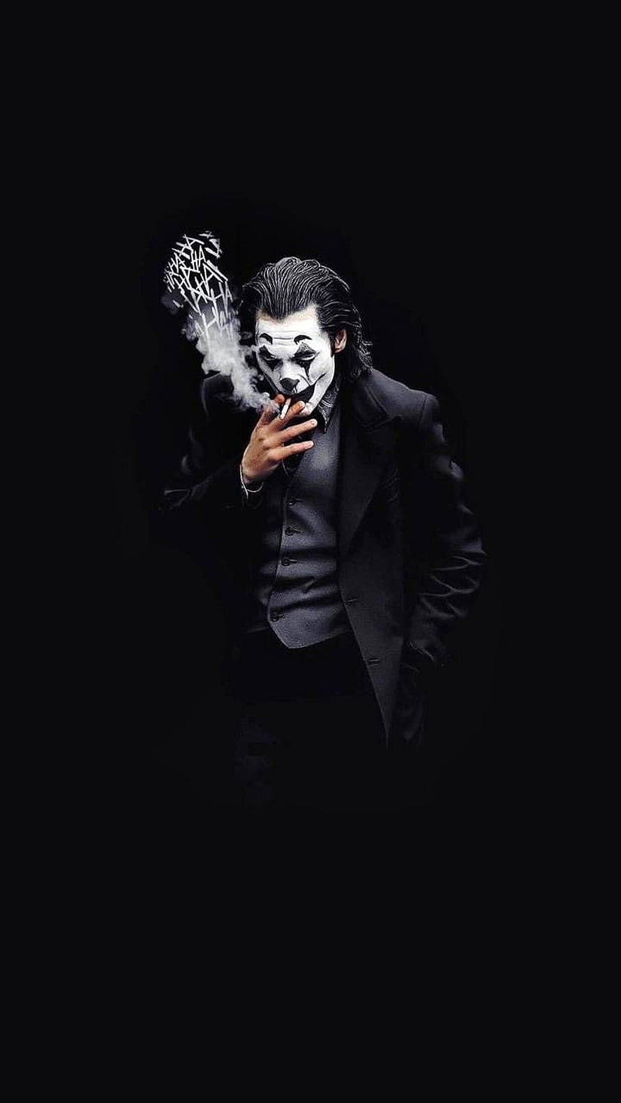 Joker Character Smoking Cigarette With Smoke Art Portrait HD phone wallpaper