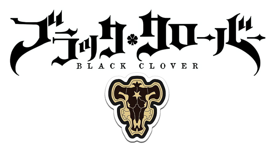Black Clover Black Bulls Emblem and Gothic Series Logo on White Background HD wallpaper