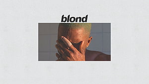 Frank Ocean Blond Album Cover Artwork with Minimalist Typography HD wallpaper