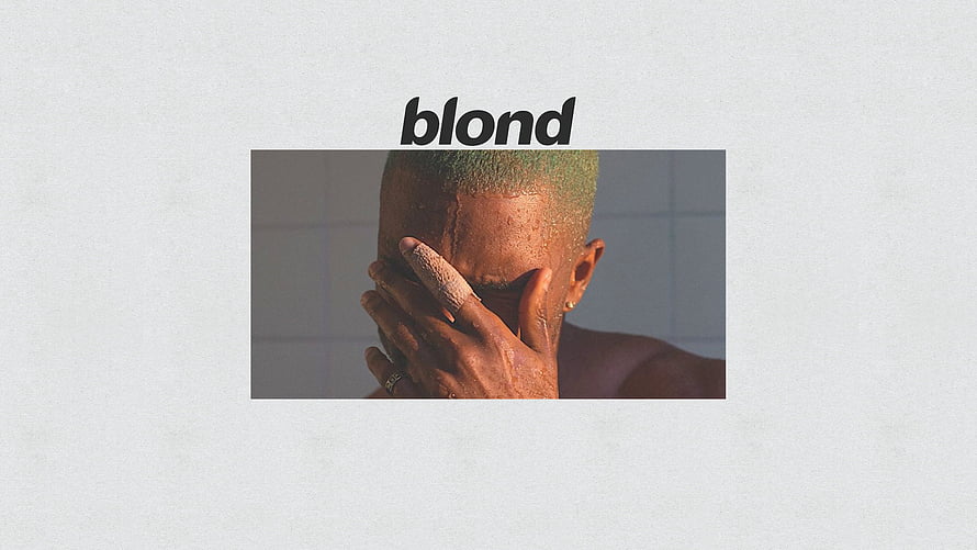 Frank Ocean Blond Album Cover Artwork with Minimalist Typography HD wallpaper