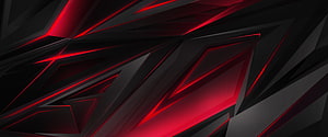 Abstract Red and Black Geometric Background with Neon Lines HD wallpaper