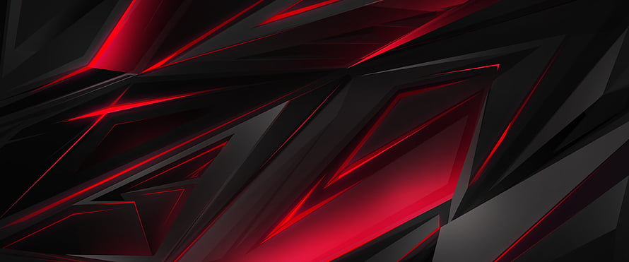 Abstract Red and Black Geometric Background with Neon Lines HD wallpaper