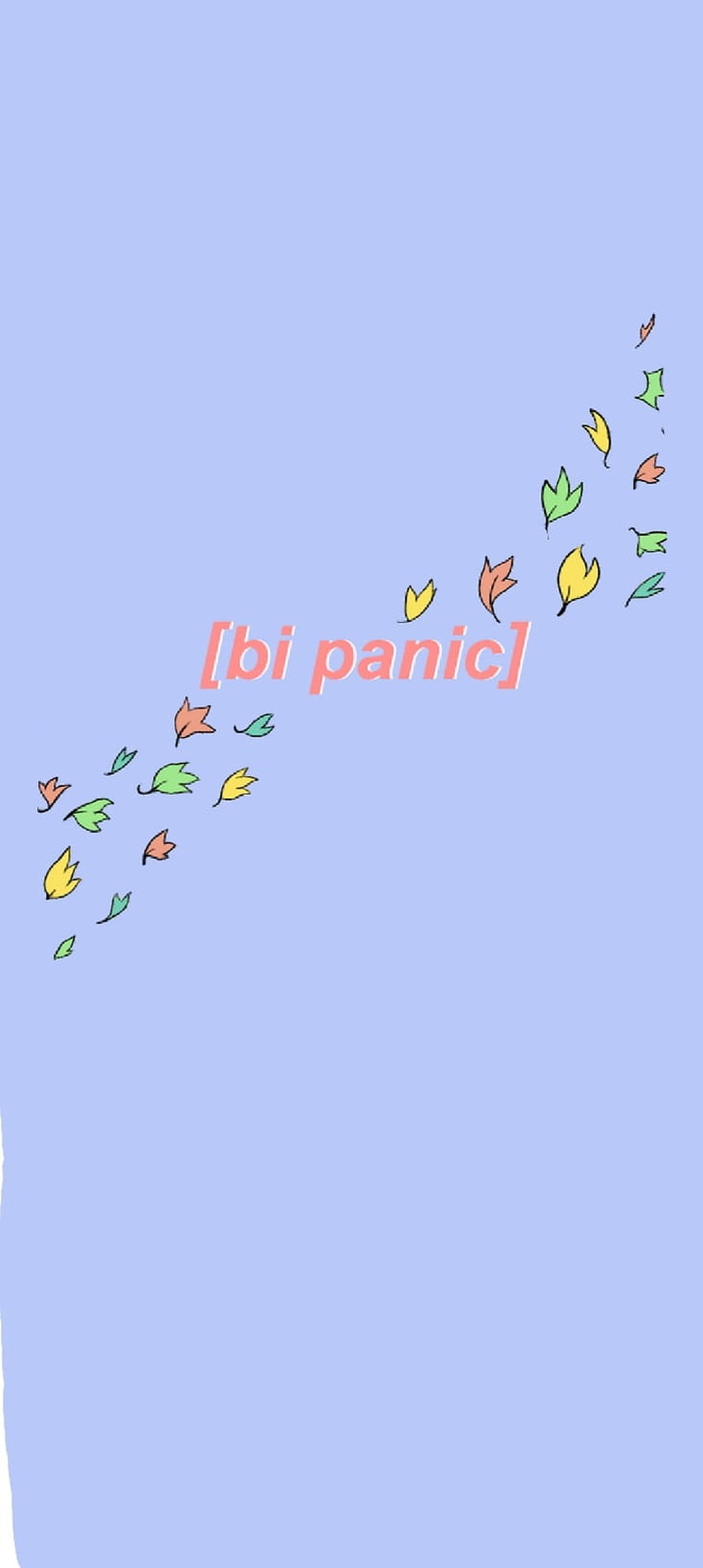Heartstopper Bi Panic Autumn Leaves on Soft Blue Background HD phone wallpaper