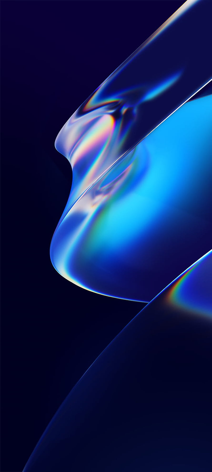 Abstract Blue Iridescent Liquid Wave Wallpaper HD phone wallpaper