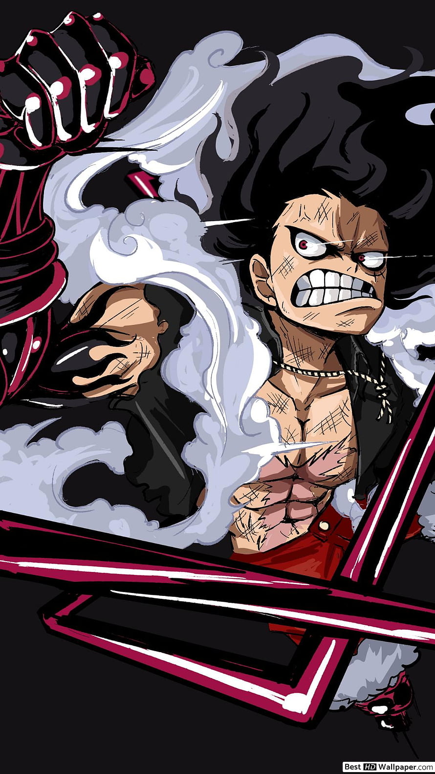 Monkey D. Luffy Gear Fourth Infobox Anime Illustration HD phone wallpaper
