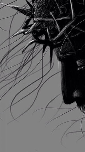 Dark Abstract Thorny Crown Wallpaper With Flowing Strands HD phone wallpaper