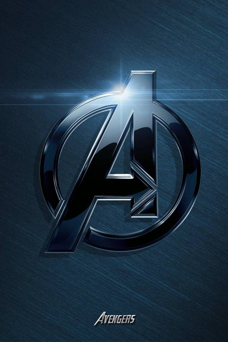 Avengers Logo Wallpaper - Metallic A Symbol on Blue Background HD phone wallpaper