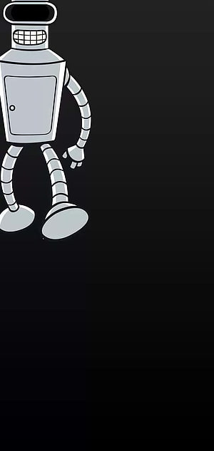 Cute Retro Robot Character Illustration on Black Background HD phone wallpaper