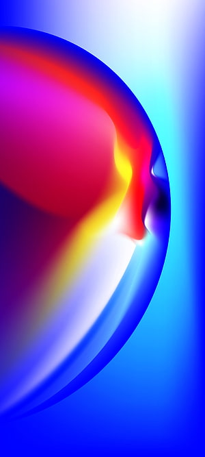 Vibrant Abstract Gradient Sphere with Electric Blue and Magenta Hues HD phone wallpaper