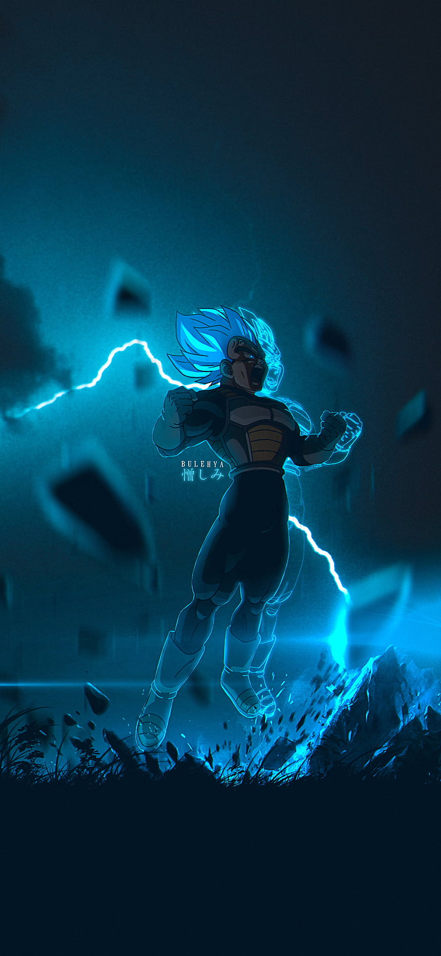 Vegeta Super Saiyan Blue Dragon Ball Super Anime Character Artwork HD phone wallpaper
