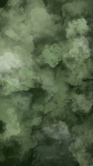 Dark Green Stormy Clouds Wallpaper - Moody Atmospheric Sky Background HD phone wallpaper