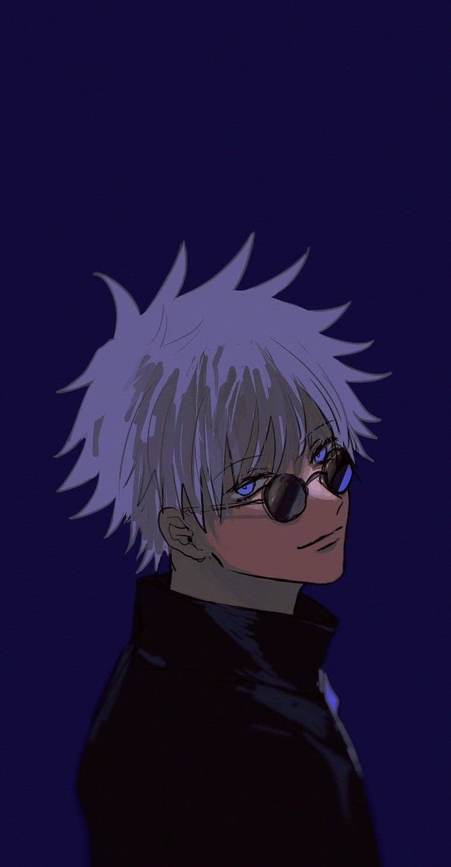 Gojo Satoru from Jujutsu Kaisen anime character portrait with white hair and sunglasses HD phone wallpaper