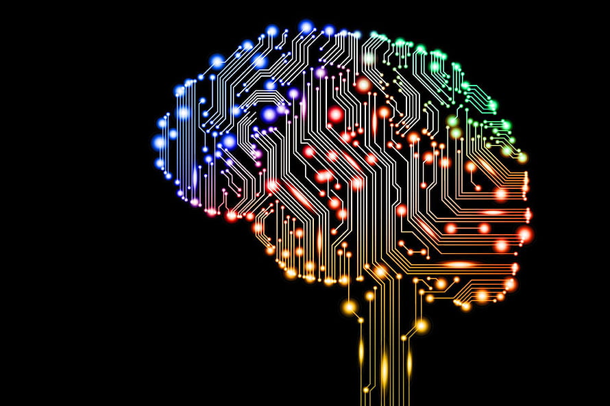Neon Circuit Board Human Brain Illustration Representing Artificial Intelligence and Neural Networks, Artificial Intelligence Knows How You Feel, Ai Artificial Intelligence HD wallpaper