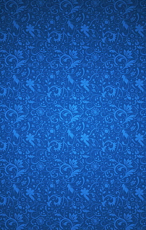 Blue Floral Damask Pattern Wallpaper With Vintage Scrollwork And Intricate Botanical Motifs HD phone wallpaper