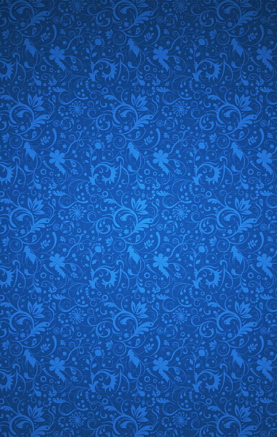 Blue Floral Damask Pattern Wallpaper With Vintage Scrollwork And Intricate Botanical Motifs HD phone wallpaper