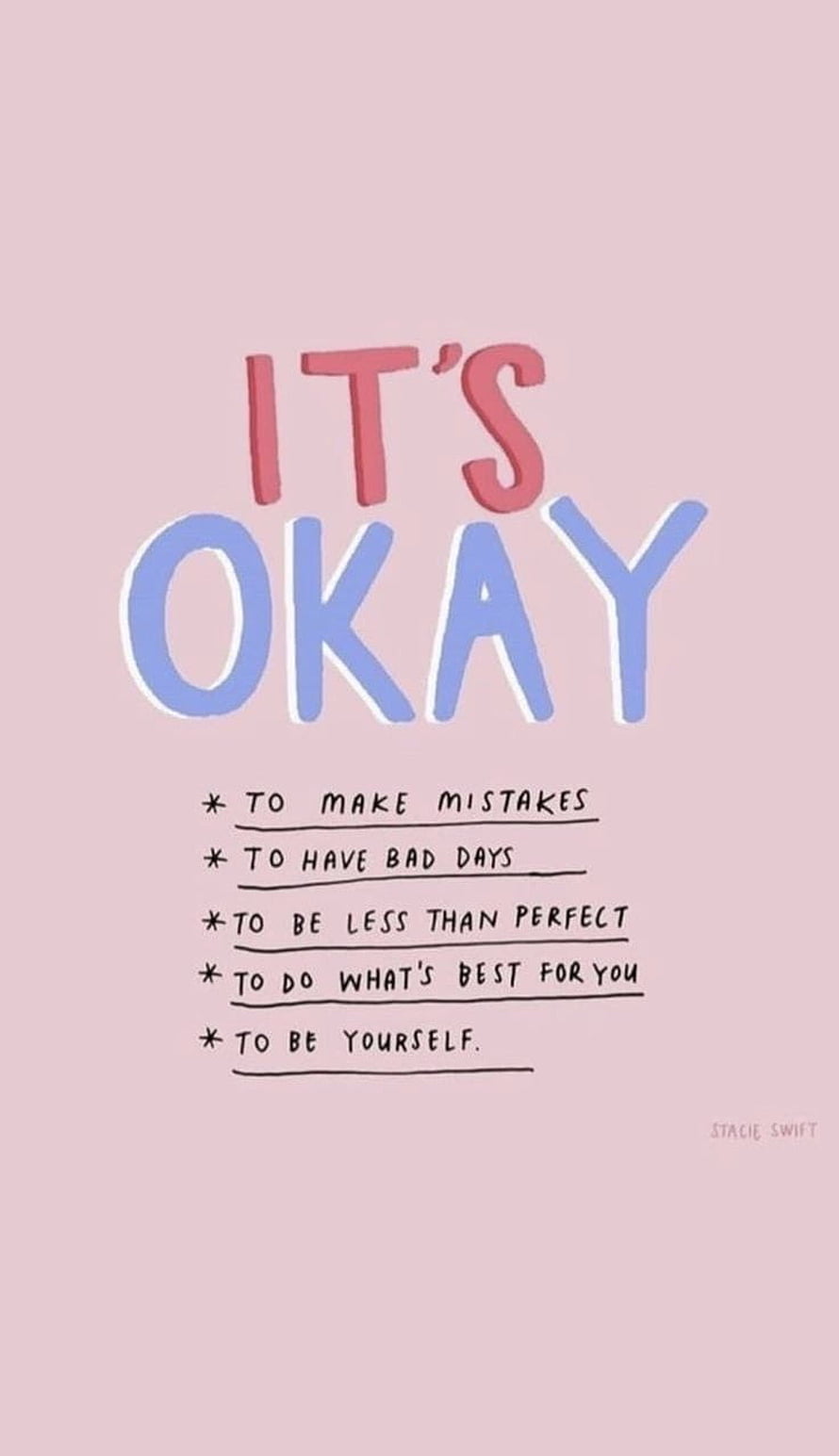 It's Okay To Be Yourself: Soft Pink Motivational Quote Art HD phone wallpaper