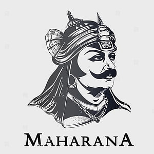 Maharana Pratap Vector Portrait Illustration HD phone wallpaper