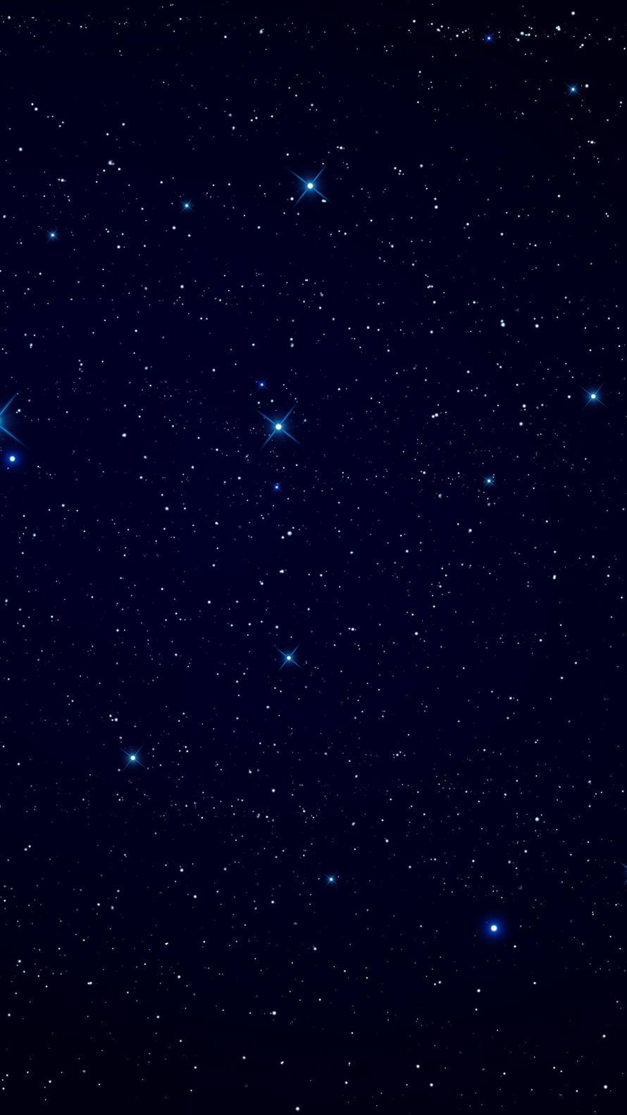 Deep Space Starfield Background With Bright Blue Twinkling Stars On Dark Navy Sky HD phone wallpaper