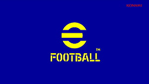 eFootball Konami Logo on Deep Blue Background HD wallpaper