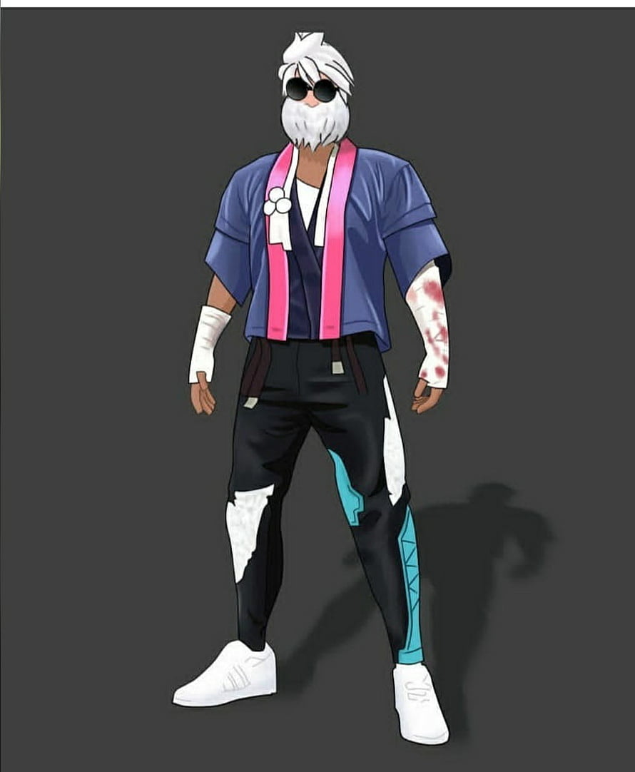 Anime Style Character Design of Elderly Man with White Beard and Modern Streetwear Outfit, Fire Hip Hop, Fire PNG HD phone wallpaper