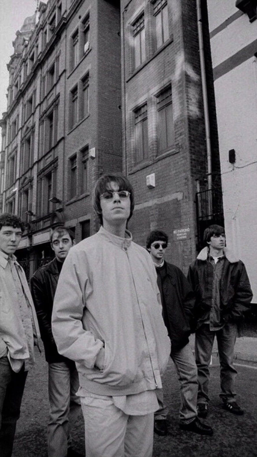 Oasis Band Members in Black and White Street Portrait HD phone wallpaper