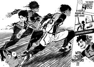 Haikyuu!! Characters Playing Soccer Manga Panel, Isagi blue lock, blue lock, manga HD wallpaper