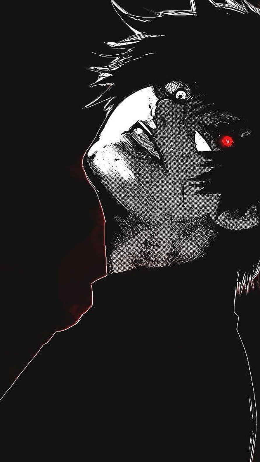 Tokyo Ghoul Kaneki Ken Dark Portrait with Red Eye and Blood HD phone wallpaper