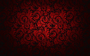 Dark Red Baroque Floral Pattern Wallpaper HD wallpaper