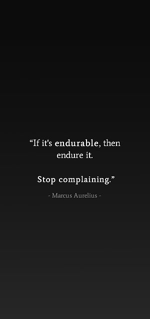 Marcus Aurelius Stoic Philosophy Quote on Endurance and Resilience HD phone wallpaper