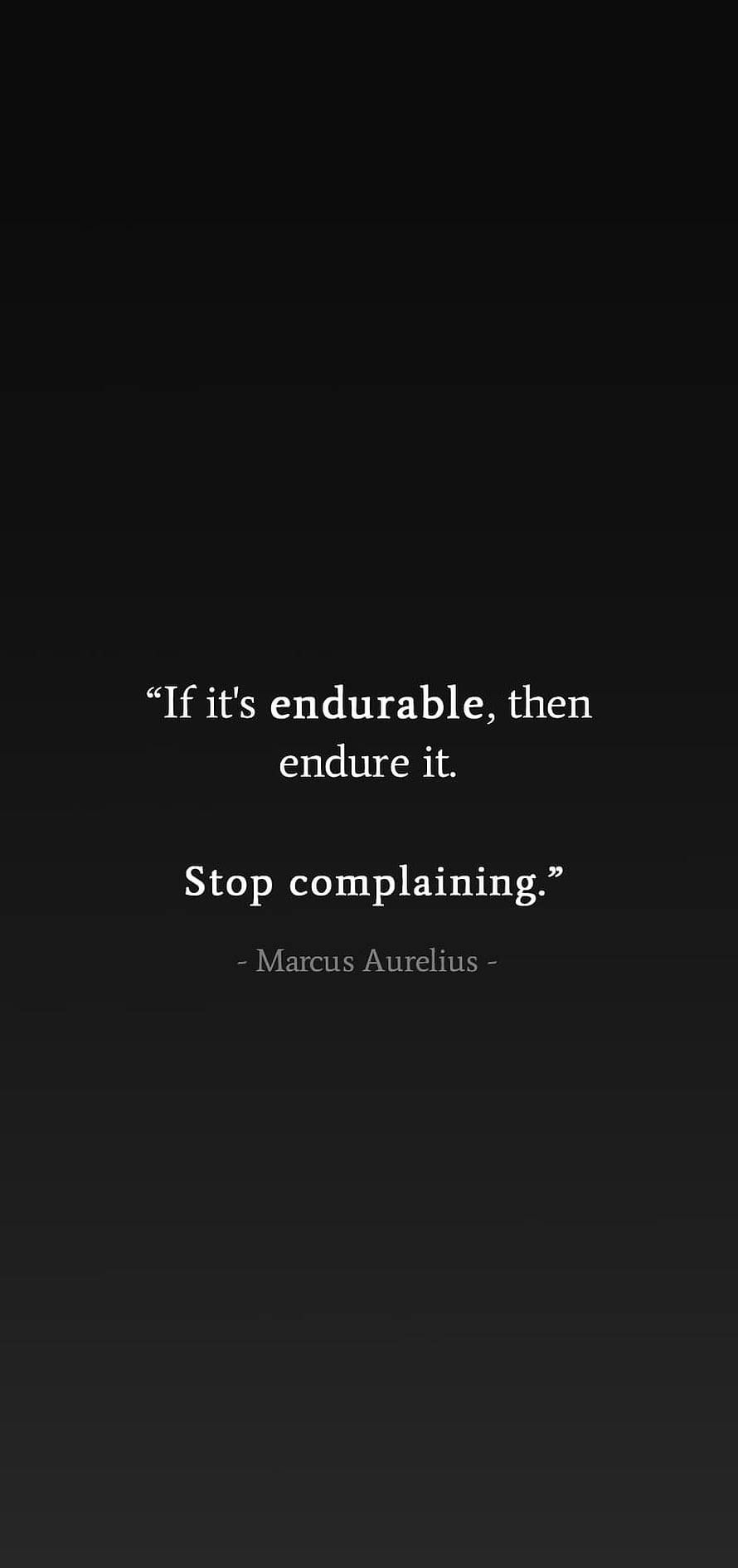 Marcus Aurelius Stoic Philosophy Quote on Endurance and Resilience HD phone wallpaper