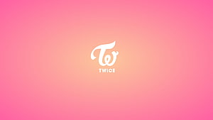Twice K-Pop Group Logo on Soft Pink and Peach Gradient Background HD wallpaper