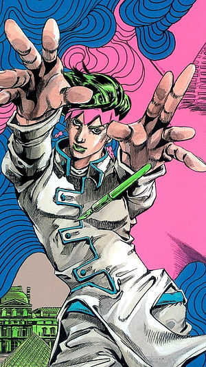 Josuke Higashikata from JoJo's Bizarre Adventure Part 4 Diamond is Unbreakable Anime Manga Wallpaper, ideas. jojo bizarre, jojo's bizarre adventure, jojo bizzare adventure, Jojo Art HD phone wallpaper