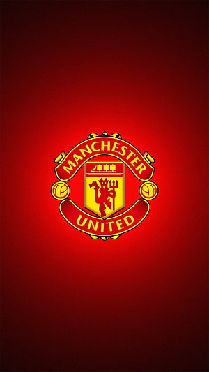 Manchester United Official Club Crest on Red Gradient Background, Manchester united 508554982921552971. Manchester united , Manchester united logo, Manchester united, Premier League HD phone wallpaper