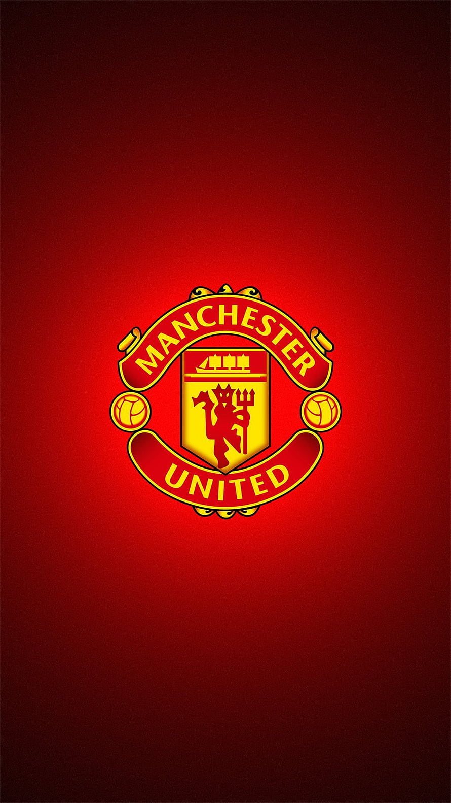 Manchester United Official Club Crest on Red Gradient Background, Manchester united 508554982921552971. Manchester united , Manchester united logo, Manchester united, Premier League HD phone wallpaper